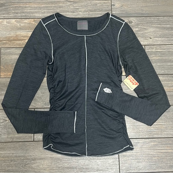 NWT $60 FP Movement x HATCH Maternity Right On Run Layer XS Black L/S Shirt Top - Picture 2 of 15